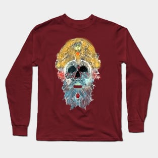Royal  Regalia: A Bejeweled Skull with Attitude Long Sleeve T-Shirt
